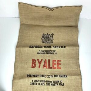 Harrow & Green Santa Sack Large Christmas Burlap Personalized Byalee